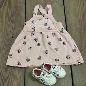 (2 items) Zara Pink Disney Character Kids Dress and shoes